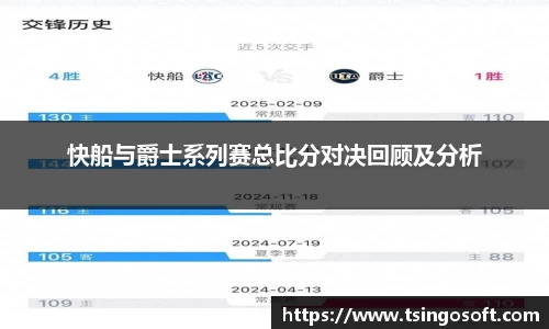 快船与爵士系列赛总比分对决回顾及分析